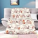 Personalized Dinosaurs Rainbow Blanket Gift,Custom Dinosaur Blanket