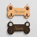 Personalized Dog Bone Leash Holder for Wall Mount, Custom Wooden Bone Leash Hook with Name, Pet Collar and Harness Organizer for Entryway, Key Hook Gift for Pet Lovers &amp; Dog Owners, Home Wall Décor