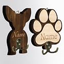 Personalized Dog Leash Holder for Wall, Dog Breed Harness Hanger Organizer, Holder Wall Mount for Key, Collar, Harness, Pet Paw Leash Hooks for Entrance Living Room Kitchen, Pet Lover Gift