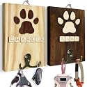 Personalized Dog Leash Holder Wall Mount, Pet Harness Hanger with Alphabet Block Styles, Dog Collar Organizer for Entryway, Memorial Cat Leash Holder for Wall, Pet Loss Gifts, Keepsake, Home Decor