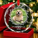 Personalized Dog Loss Crystal Ornament - Customize Dog Photo and Name Glass Memorial Ornament, Custom Dogs Sympathy Gifts, Puppy Condolence Gift, Pet in Memory Keepsake, Remembrance Gifts for Pet