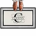 Personalized Door Mat, Custom Welcome Doormat 18x30, Polyester Front Door Mat with Name, Monogram or Design, Indoor Outdoor Entryway Decor, Housewarming