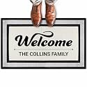 Personalized Door Mat, Custom Welcome Doormat, Polyester Front Door Mat with Name, Monogram or Design, Indoor Outdoor Entryway Decor, Housewarming