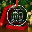 Personalized Engagement Gift for Couples - 2026 Newly Engaged Keepsake, Happy Engagement Ornament for Bride to Be, Friends - Glass Ornament