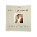 Personalized Engagement Photo Album, Holds 200 4" x 6" Photos, Engraved Our Engagement Leatherette Picture Album, Engagement Gifts For Couples