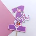 Personalized Fairy Cake Topper with Name &amp; Age – Handcrafted Birthday Decoration, Custom Party Decor