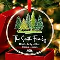 Personalized Family 2026 Crystal Ornament - Custom Family and Member Name Ornament, Housewarming Gift, New Address Christmas Keepsake, First Home Ornaments, First At New Home