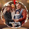 Personalized Christmas Ornaments 2026 Custom Photo Crystal