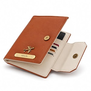 personalized family passport organizer for 3 passports  custom name travel document wallet with 8 card slots cash pocket boarding pass holder amp secure closure orange