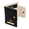 Personalized Family Passport Organizer for 3 Passports | Custom Name Travel Document Wallet with 8 Card Slots, Cash Pocket, Boarding Pass Holder & Secure Closure (Black)