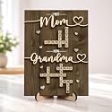 Personalized Family Scrabble Name Sign, Mom Gifts for Mothers Day from Son Daughter, Custom Crossword Tiles Letter Plaque, Birthday Gift for Nana, Grandma, Mimi, First Mom Now Grandma Keepsake