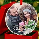 Personalized Forever Always Couple Photo Crystal Ornament - Customized Wedding Gift for Couples, Bridal Shower Gifts, Valentine Gift For Him/Her Boyfriend Girlfriend, Newlyweds Marriage Proposal Gifts