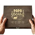 Personalized Gift for Dad or Grandpa, Engraved Wooden Family Memory Box