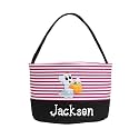 Personalized Halloween Basket, Trick Or Treat Bucket for Kids, Custom Name Halloween Candy Bags for Boys Girls (Style 7)