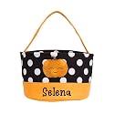 Personalized Halloween Basket, Trick Or Treat Bucket For Kids, Custom Name Halloween Candy Bags For Boys Girls (Style 3)