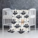 Personalized Halloween Blanket Custom Bat Blanket for Kid,40x30in