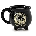 Personalized Halloween Witch Cauldron Mug, Custom Name Witch Ceramic Coffee Cup Gift for Women, Cauldron Stoneware Mug, Halloween Coffee Cup, Spooky Witchy Gift (S6)