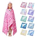 Personalized Hooded Beach Towel for Kids, Pink 30x50 in Bath Swim Wrap