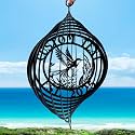 Personalized Hummingbird Metal Wind Spinners, Custom Family Name Garden Wind Spinners, Hanging Outdoor Decor, Yard Art, Hanging Wind Spinner for Indoor Lawn Patio Porch, Housewarming Gift Color06