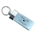 Personalized Key Chains with Names, Dates, or Photo • Premium Leather Custom Keychain • Drive Safe Keychain for Him or Her