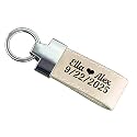 Personalized Key Chains with Names, Dates, or Photo • Premium Leather Custom Keychain • Drive Safe Keychain for Him or Her