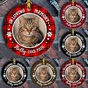 Personalized in Loving Memory Pet Ornament - Dog Cat Rabbit Memorial, 2026 Christmas Photo Plaid Ornament, Cat Sympathy Gift, Picture Remembrance Keepsake, Dog Condolence Gift, Pet Loss Tribute