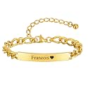 Personalized Matching Bracelet for Couple - Free Engraving Custom Couples Bracelets,Hypoallergenic Adjustable Stainless Steel Long Distance Relationship Jewelry,Promise Bracelet Gifts for Him and Her