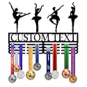 Personalized Medal Hanger Display - Custom Name Medal Holder Rack Wall Mount Decor, Trophy Shelf Tiered Award Rack Award Ribbon Hanger, Women Sports Medal Holder Rack for Dancing, Cheer, Ballet