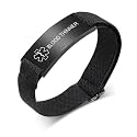 Personalized Medical Alert Bracelet for Men - Customized Elastic Strap Stainless Steel ID Bracelets Engraved Medic Info, Emergency Awareness Medic ID Bracelet for Autism Allergy Diabetic Epilepsy