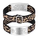Personalized Medical Alert Bracelet for Men - Customized Elastic Strap Stainless Steel ID Bracelets Engraved Medic Info, Emergency Awareness Medic ID Bracelet for Autism Allergy Diabetic Epilepsy