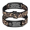 Personalized Medical Alert Bracelet for Men - Customized Elastic Strap Stainless Steel ID Bracelets Engraved Medic Info, Emergency Awareness Medic ID Bracelet for Autism Allergy Diabetic Epilepsy