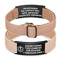Personalized Medical Alert Bracelet for Men - Customized Elastic Strap Stainless Steel ID Bracelets Engraved Medic Info, Emergency Awareness Medic ID Bracelet for Autism Allergy Diabetic Epilepsy