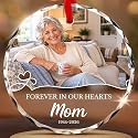 Memorial Christmas Ornament 2026 Personalized Glass Photo
