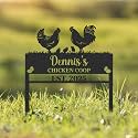 Personalized Metal Chicken Coop Sign, Custom Name Chicken Coop Signs for Outside, Decorative Garden Stakes, Metal Yard Art, Backyard Farmhouse Decor, Chicken Gifts for Women Man Color08