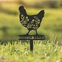 Personalized Metal Chicken Coop Sign, Custom Name Chicken Coop Signs for Outside, Decorative Garden Stakes, Metal Yard Art, Backyard Farmhouse Decor, Chicken Gifts for Women Man Color06
