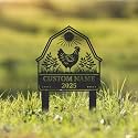 Personalized Metal Chicken Coop Sign, Custom Name Chicken Coop Signs for Outside, Decorative Garden Stakes, Metal Yard Art, Backyard Farmhouse Decor, Chicken Gifts for Women Man Color10