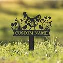 Personalized Metal Chicken Coop Sign, Custom Name Chicken Coop Signs for Outside, Decorative Garden Stakes, Metal Yard Art, Backyard Farmhouse Decor, Chicken Gifts for Women Man Color11