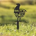 Personalized Metal Chicken Coop Sign, Custom Name Chicken Coop Signs for Outside, Decorative Garden Stakes, Metal Yard Art, Backyard Farmhouse Decor, Chicken Gifts for Women Man Color05