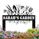 Personalized Metal Garden Signs, Custom Garden Tool Signs for Outside
