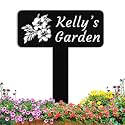 Personalized Metal Garden Signs with Stake, Custom Garden Signs for Outside