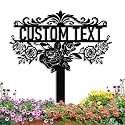 Personalized Metal Garden Signs with Stake, Custom Garden Signs for Outside