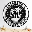 Personalized Metal Pool Signs for Outside, Custom Pool Sign Wall Decor Art
