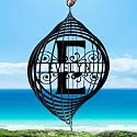 Personalized Metal Wind Spinners, Custom Family Name Garden Wind Spinners, Hanging Outdoor Decor, Monogram Sign Hanging Wind Spinner for Indoor Yard Lawn Patio Porch, Housewarming Gift Color03