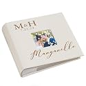 Personalized Monogram Wedding Photo Album Small Leatherette 4x6 Holds 100 Photos Last Name Gift