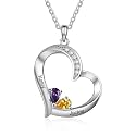 Personalized Mother Necklace with Birthstones Engraved 1-6 Names Birthstone Necklace for Women Mom Customized Jewelry Gift for Wife Mothers Day