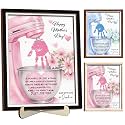 Personalized Mothers Day Handprint Sign, DIY Handprint Craft Frame with Paints, Birthday Gifts for Mom from Daughter Son, Baking Mixer Themed Frame for Women Mom Nana, Family Memories Keepsake