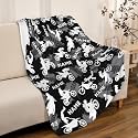 Personalized Motorcycle Dirt Bike Blanket Custom Motorcycle Blanket