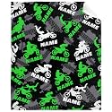 Personalized Motorcycle Dirt Bike Blanket Custom Motorcycle Blanket
