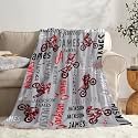 Personalized Motorcycle Dirt Bike Blanket Custom Motorcycle Blanket