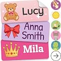 Personalized Name Labels for Kids (140 Labels) - Durable & Waterproof Custom Name Stickers for Clothing Tags, School Supplies, Camp & Daycare - Rainbow (1.2”x0.5”)
